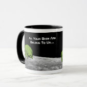 Tardigrades on Moon Funny NASA Apollo 8 Erdaufgang Tasse (Vorderseite Links)