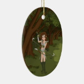Taren the Archer Warrior Elf Girl Keramik Ornament (Rechts)