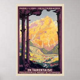 Tarentaise-Tal Vanoise-Massiv Frankreich Vintage Poster