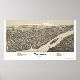 Tarentum, PA Panoramic Map - 1901 Poster