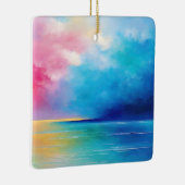 "Tarfarran" Pink und Blue Landschaft Seascape Keramikornament (Rechts)