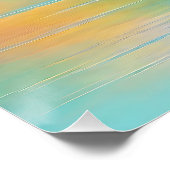 "Tarfarran" Pink und Blue Landschaft Seascape Poster (Ecke)