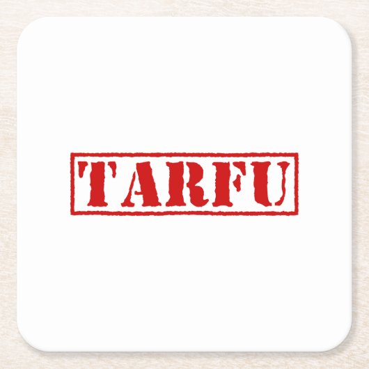 TARFU RECHTECKIGER PAPPUNTERSETZER (Vorderseite)