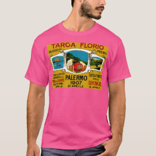Targa Florio Vintag Palermo Auto Racing Print T-Shirt