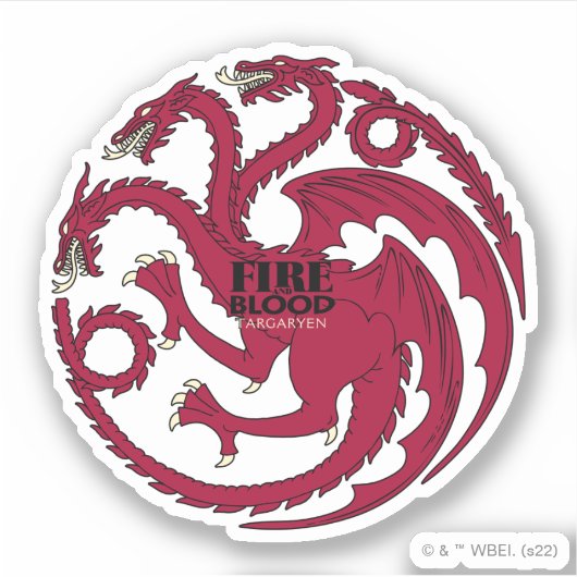 Targaryen Sigil - Feuer und Blut Aufkleber (Vorderseite)