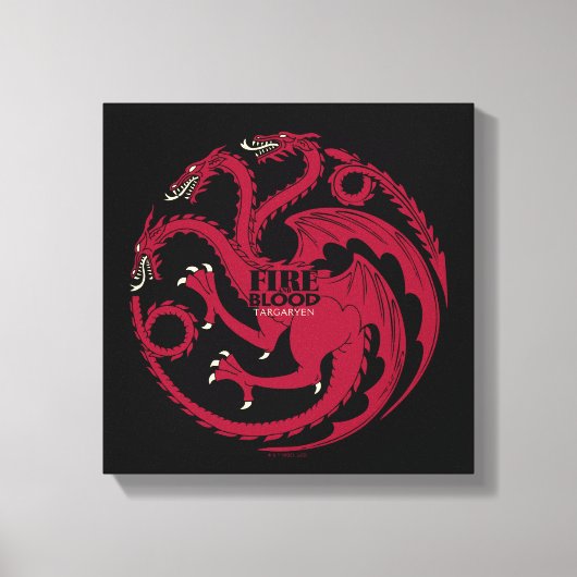 Targaryen Sigil - Feuer und Blut Leinwanddruck (Vorderseite)