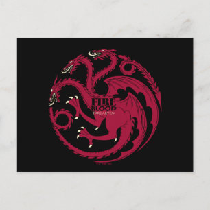 Targaryen Sigil - Feuer und Blut Postkarte
