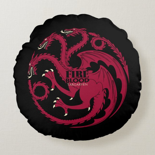 Targaryen Sigil - Feuer und Blut Rundes Kissen (Vorderseite)