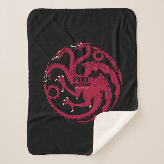 Targaryen Sigil - Feuer und Blut Sherpadecke (Vorderseite)