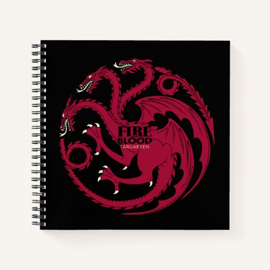 Targaryen Sigil - Fire & Blood Notizblock (Vorderseite)