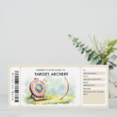 Target Archery Gift Ticket Einladung (Stehend Vorderseite)