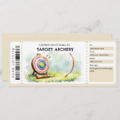 Target Archery Gift Ticket Einladung (Vorne/Hinten)