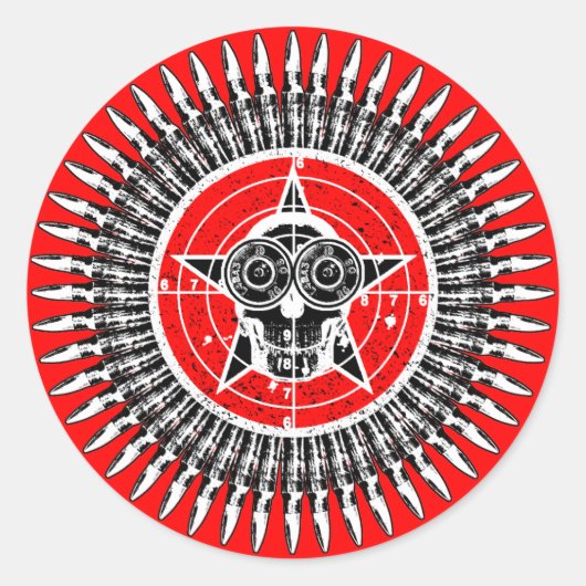 Target Practice Runder Aufkleber (Vorderseite)