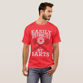 Target Sports Easily Distracted By Darts Bullseye T-Shirt (Vorne ganz)