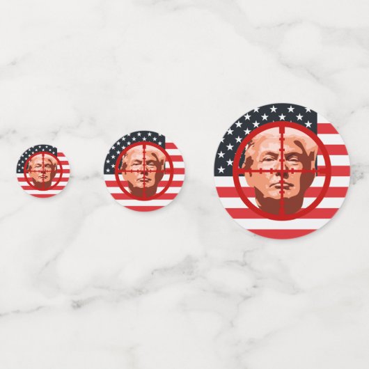 Target Trump Impeachment Party Konfetti (Rückseiten)