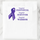 Targeted Individuals Awareness Survivor Warrior Rechteckiger Aufkleber (Tasche)