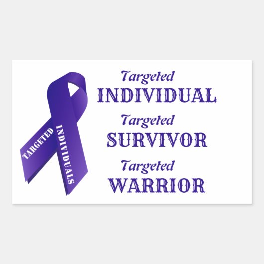 Targeted Individuals Awareness Survivor Warrior Rechteckiger Aufkleber (Vorderseite)