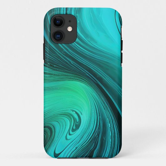 "Tarifa" Blue Wirbel Waves Case-Mate iPhone Hülle (Rückseite)