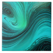 "Tarifa" Blue Wirbel Waves Fliese (Vorderseite)