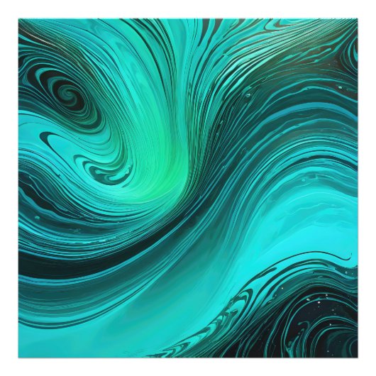 "Tarifa" Blue Wirbel Waves Fotodruck (Vorne)