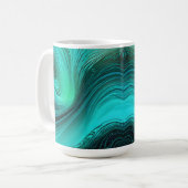 "Tarifa" Blue Wirbel Waves Kaffeetasse (Vorderseite Links)