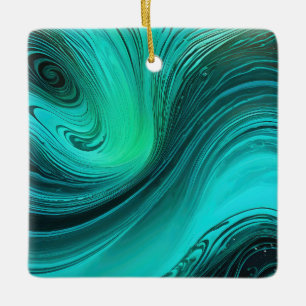 "Tarifa" Blue Wirbel Waves Keramikornament