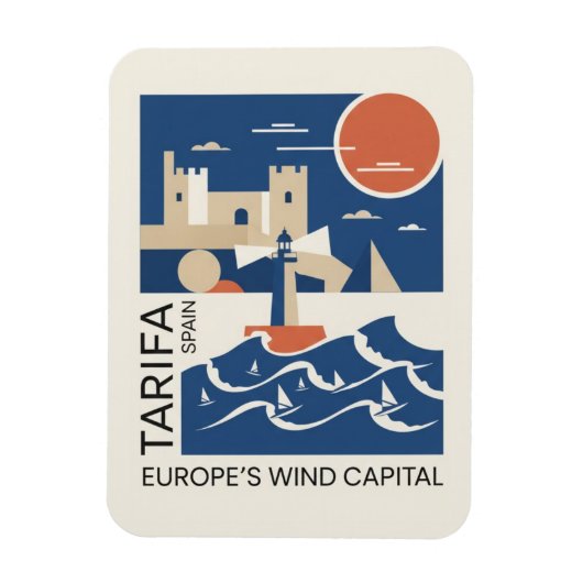 Tarifa Spanien Reise Magnet (Vertikal)