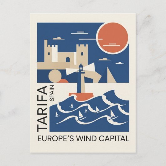 Tarifa Spanien Reise Postkarte (Vorderseite)