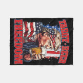 Tariff Beer Freedom Funny Tariff Trump Fleecedecke (Vorderseite (Horizontal))