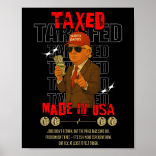 Tariff Daddy Funny Trump Design - Politisches Meme Poster
