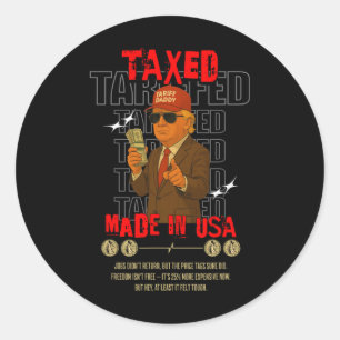 Tariff Daddy Funny Trump Design - Politisches Meme Runder Aufkleber