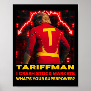 Tariff Man Trump stürzt den Aktienmarkt ab Poster