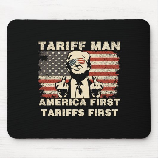 Tariff-Mann Lustig Trump Zölle Meme America First  Mousepad (Vorne)