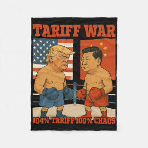 Tariff War lustig Trump Vs Xi Jinping Boxing Match Fleecedecke