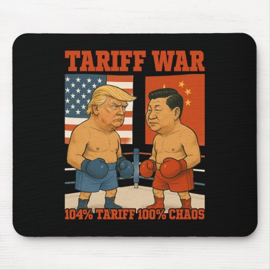 Tariff War lustig Trump Vs Xi Jinping Boxing Match Mousepad (Vorne)