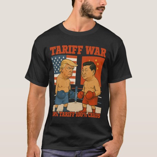 Tariff War lustig Trump Vs Xi Jinping Boxing Match T-Shirt (Vorderseite)