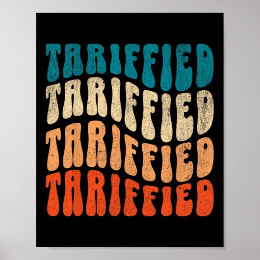 Tariffiert Widerstehen Protest Gegen Zölle Retro M Poster (Vorne)