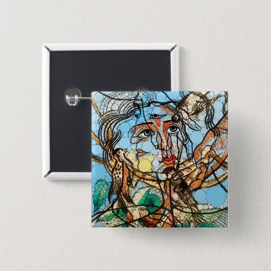 Tarin, Unendlichkeit Punkte nach Francis Picabia Button (Vorne & Hinten)