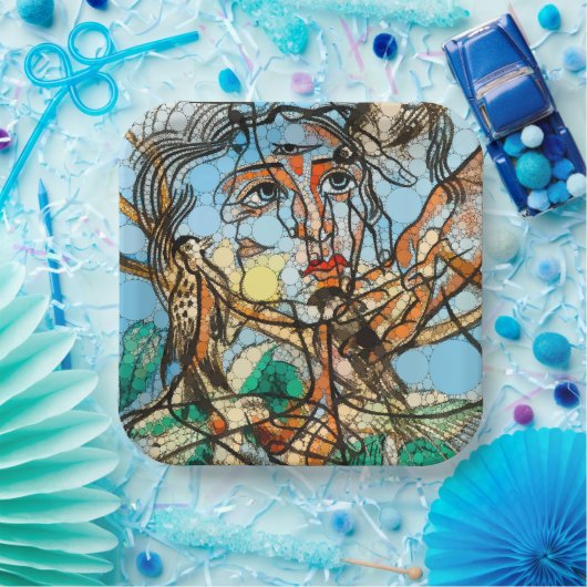 Tarin, Unendlichkeit Punkte nach Francis Picabia Pappteller (Party)