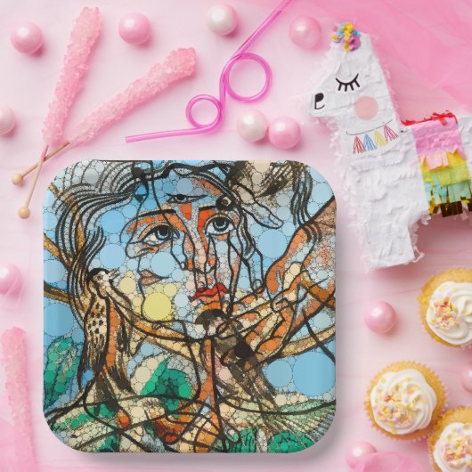 Tarin, Unendlichkeit Punkte nach Francis Picabia Pappteller (Party)