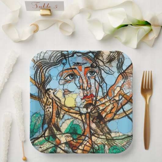 Tarin, Unendlichkeit Punkte nach Francis Picabia Pappteller (Hochzeit)