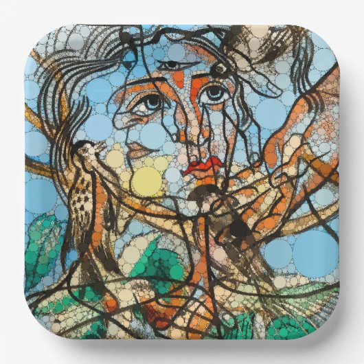 Tarin, Unendlichkeit Punkte nach Francis Picabia Pappteller (Vorderseite)