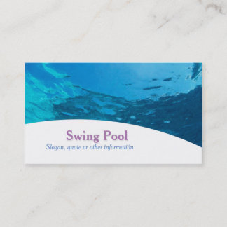 Tarjeta comercial profesional Swing Pool Visitenkarte