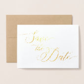 Tarjeta Con Relieve Metalizado Modern Save the Dat Folienkarte (Vorderseite mit Umschlag)