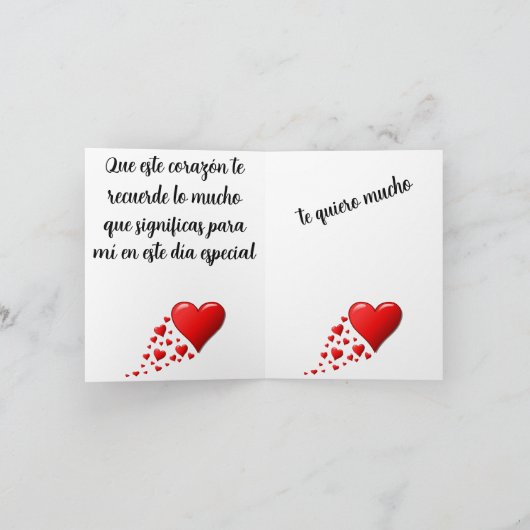 Tarjeta corazon especial dankeskarte (Innenseite)