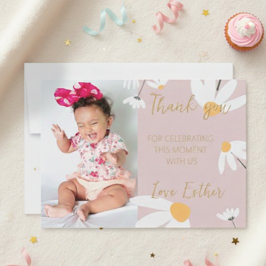 Tarjeta De Agradecimiento Boho Daisy Thank You,  T Dankeskarte