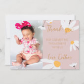 Tarjeta De Agradecimiento Boho Daisy Thank You, T Dankeskarte (Vorderseite)