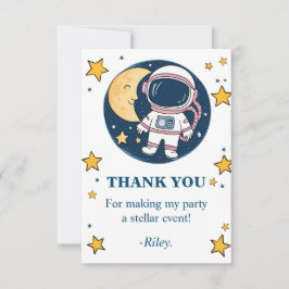 Tarjeta De Agradecimiento Cumpleaños Astronauta  Dankeskarte