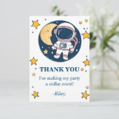 Tarjeta De Agradecimiento Cumpleaños Astronauta  Dankeskarte (Stehend Vorderseite)