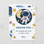 Tarjeta De Agradecimiento Cumpleaños Astronauta Dankeskarte (Vorne/Hinten)